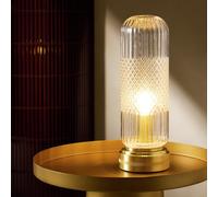 Argos Home Perses Cut Glass Pill Touch Table Lamp - Brass