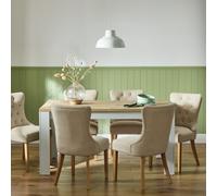 Argos Home Preston Extending Dining Table & 6 Cream Chairs