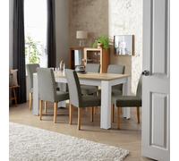 Argos Home Preston Grey Dining Table & 6 Charcoal Chairs