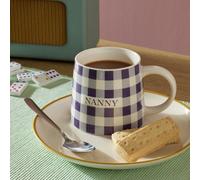 Argos Home Purple Gingham Pattern Nanny Ceramic Mug