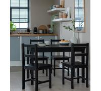 Argos Home Raye Black Dining Table & 4 Black Chairs