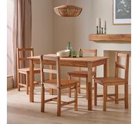 Argos Home Raye Light Wood Dining Table & 4 Light Wood Chair