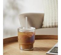 Argos Home Ribbed Clear Glass Coffee Cup - 350ml