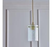 Argos Home Ribbed Glass Easy Fit Lampshade - 10cm