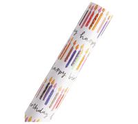 Argos Home Roll of Birthday Candle Wrapping Paper - 10m