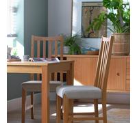 Argos Home Rosmond Pair of 2 Oak Dining Chairs