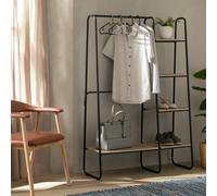 Argos Home Ryan Clothes Rail with Shelves - Black