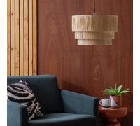 Argos Home Salto Beige Rattan 3 Tier Lampshade - 40cm