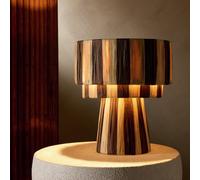 Argos Home Salto Rafia Stripe 3 Tier Table Lamp - Brown
