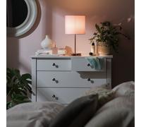 Argos Home Satin Stick Table Lamp - Rose Gold & Blush Pink