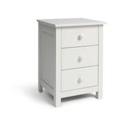Argos Home Scandinavia 3 Drawer Bedside Table - White