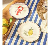 Argos Home Set of 2 Lemon & Lobster Side Plates