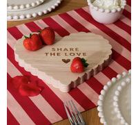 Argos Home Share The Love Wooden Heart Platter