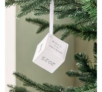 Argos Home Single Baby's First Christmas Cube Bauble