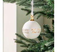 Argos Home Single Gold Merry Christmas 2025 Bauble