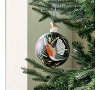 Argos Home Single Painted Robin Christmas Bauble