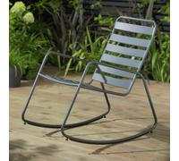 Argos Home Steel Garden Rocking Chair - Charcoal