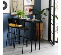 Argos Home Stella Black Bar Table & 2 Black Stools