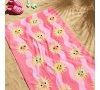 Argos Home Sunshine Wave Kids Beach Towel - Pink