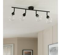 Argos Home Tay Steel 4 Lights Spotlight Bar - Black