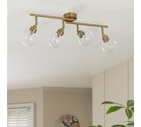 Argos Home Tay Steel 4 Lights Spotlight Bar - Brass