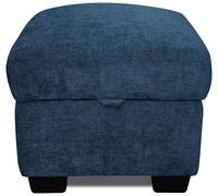 Argos Home Taylor Fabric Storage Footstool - Blue