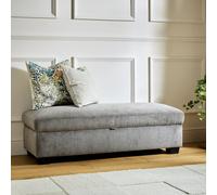 Argos Home Taylor Fabric Storage Footstool - Grey