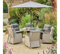Argos Home Teramo 6 Seater Rattan Effect Patio Set