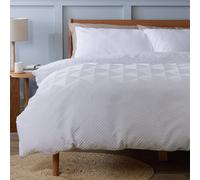 Argos Home Textured Embossed White Bedding Set - King size