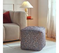 Argos Home Thea Fabric Pouffe - Leopard Print