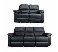 Argos Home Toby 2 Seater & 3 Seater Recliner Sofa - Black