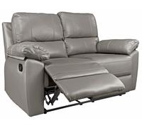 Argos Home Toby Faux Leather 2 Seater Recliner Sofa - Grey