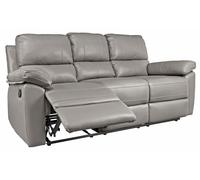 Argos Home Toby Faux Leather 3 Seater Recliner Sofa - Grey