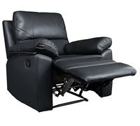 Argos Home Toby Faux Leather Manual Recliner Chair - Black