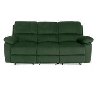 Argos Home Toby Velvet 3 Seater Recliner Sofa - Green