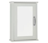 Argos Home Tongue & Groove Mirrored Cabinet - White