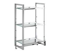 Argos Home Towel Rail & Hook Bathroom Storage Shelves-Chrome