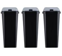 Argos Home Trio of Recycling Bins - Black