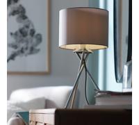 Argos Home Tripod Table Lamp - Grey and Chrome