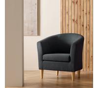 Argos Home Tub Fabric Chair - Charcoal