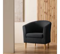 Argos Home Tub Faux Leather Chair - Black