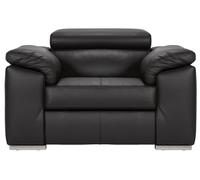 Argos Home Valencia Leather Armchair - Black