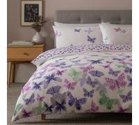 Argos Home Watercolour Butterflies Bedding Set - Superking