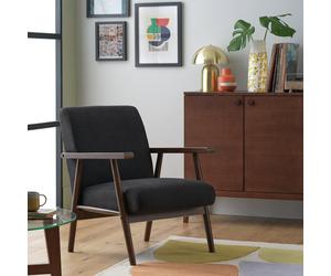 Argos Home Watson Self Assembly Wood Accent Chair -Dark Grey