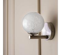 Argos Home White Confetti Metal&Glass Wall Light - White & Grey