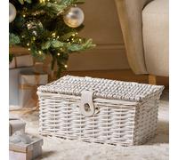 Argos Home White Woven Christmas Gift Basket