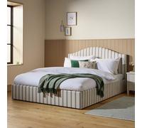 Argos Home Windsor Kingsize End Lift Ottoman Bed-Blue Stripe