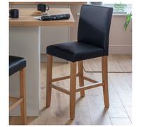 Argos Home Winslow Faux Leather Bar Stool - Black