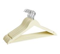 Argos Home Wooden Pack of 10 Hangers - Cream