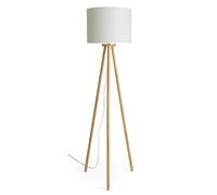 Argos Home Wooden Tripod Floor Lamp - Walnut & Natural